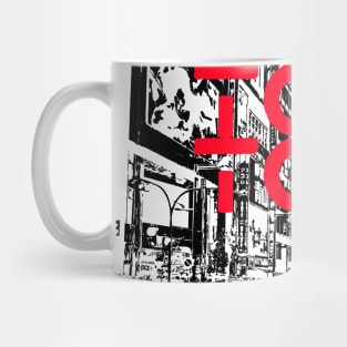 Tokyo City Red Mug